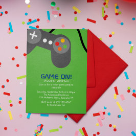 Video Gamer Birthday Party Kaart