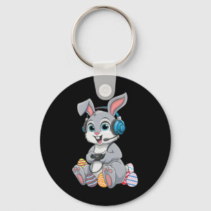 Video Gamer Bunny Egg Gaming Boys Mannen Kinder Ha Sleutelhanger