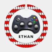 Video Gamer-cadeautjes op maat Metalen Ornament (Achterkant)