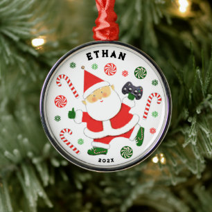 Video Gamer Christmas 2024 Collectible Metalen Ornament