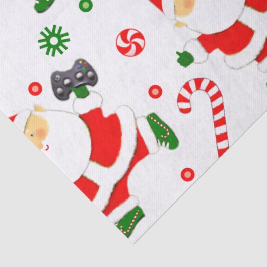 Video Gamer Christmas Holiday Gift Tissuepapier (Detail)