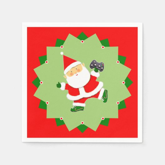 Video Gamer Christmas Holiday Servet (Voorkant)