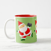 Video Gamer Christmas Holiday Tweekleurige Koffiemok (Links)