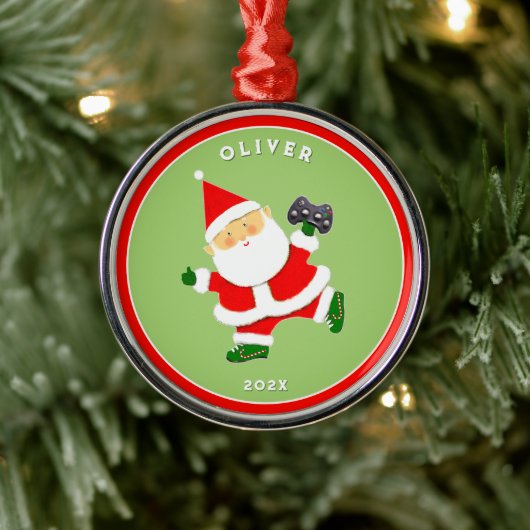 Video Gamer Collectible Metalen Ornament (Boom)