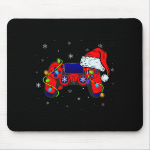 Video gamer Controller Santa Hat-kerstgamer Bo Muismat