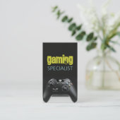 Video Gamer Game Specialist Visitekaartje (Staand voorkant)