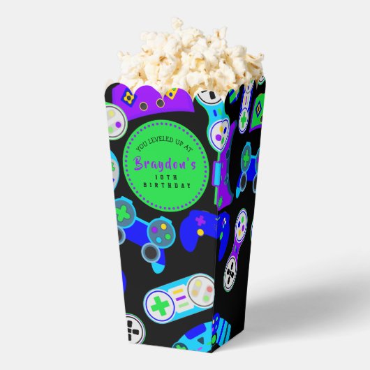 VIDEO GAMER GAMING Kids Verjaardagsfeest Bedankdoosjes (Popped)