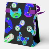 VIDEO GAMER GAMING Kids Verjaardagsfeest Bedankdoosjes (Achterkant)