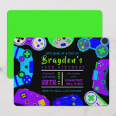 VIDEO GAMER GAMING Kids Verjaardagsfeest Kaart (Voorkant / Achterkant)