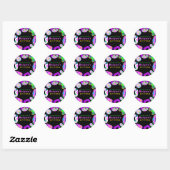 VIDEO GAMER GAMING Meisje Bat Mitswa Party Ronde Sticker (Vel)