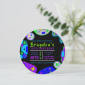 VIDEO GAMER GAMING Uitnodiging voor verjaardagsfee (Staand voorkant)