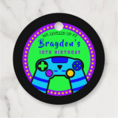 VIDEO GAMER GAMING Verjaardagsfeestje Cadeau Neem  Bedankjes Labels (Achterkant)