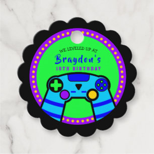 VIDEO GAMER GAMING Verjaardagsfeestje Cadeau Neem Bedankjes Labels