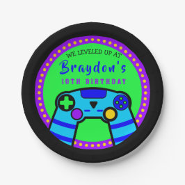 VIDEO GAMER GAMING Verjaardagsfeestje Cadeau Neem  Papieren Bordje