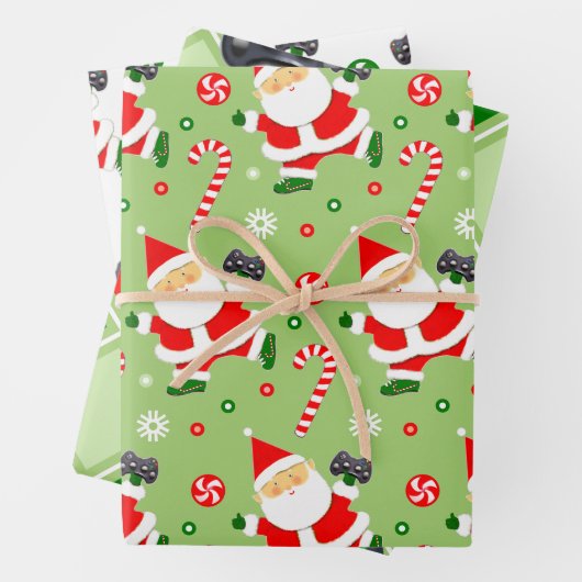 Video Gamer Gift Wrapping Paper Sheet (In situ)