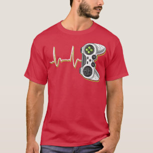 Video gamer hartslag Video Game Controller Premiu T-shirt