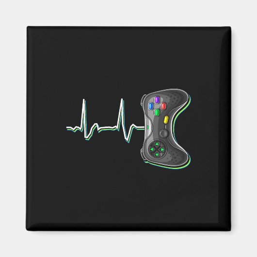 Video gamer hartslag videospelcontroller code K Magneet (Voorkant)