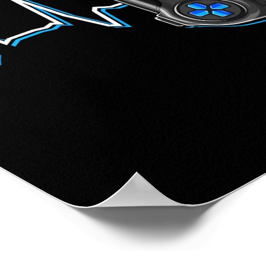 Video gamer hartslag videospelcontroller code K Poster (Hoek)