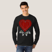 Video Gamer Heart Controller Valentine's Day Kids  T-shirt (Voorkant volledig)