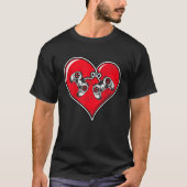 Video Gamer Heart Controller Valentine's Day T-shirt (Voorkant)