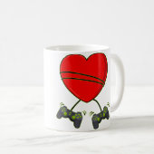 Video Gamer Heart Controllers Valentines Day Boys  Koffiemok (Voorkant rechts)