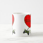 Video Gamer Heart Controllers Valentines Day Boys  Koffiemok (Center)