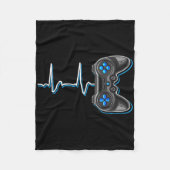 Video Gamer Heartbeat Video Game Controller Gift K Fleece Deken (Voorkant)