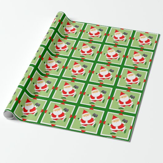 Video Gamer Holiday Gift Cadeaupapier (Uitgerold)