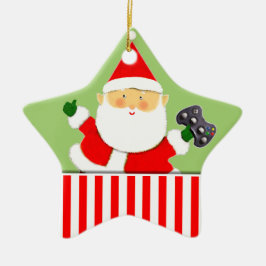 Video Gamer Holiday Gift Ceramic Ornament