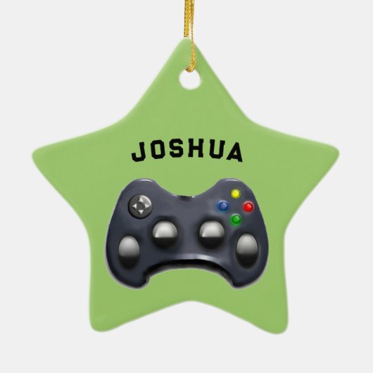 Video Gamer Holiday Gift Ceramic Ornament (Achterkant)