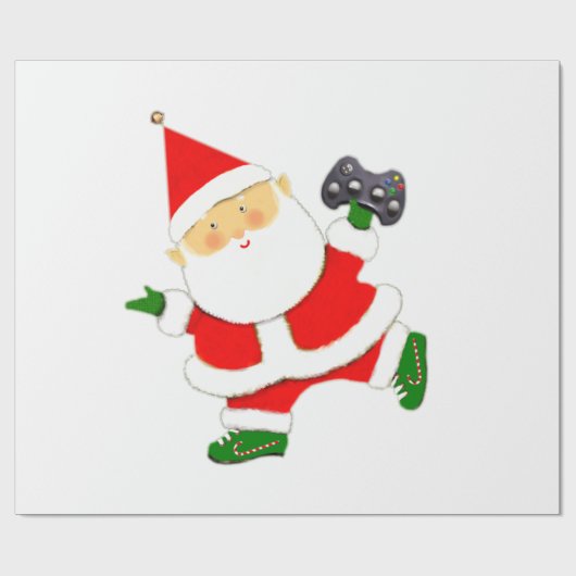 Video Gamer Kerst inpakpapier (Vlak)