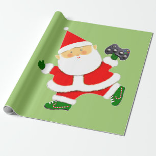 Video Gamer Kerstfeestdag Cadeaupapier