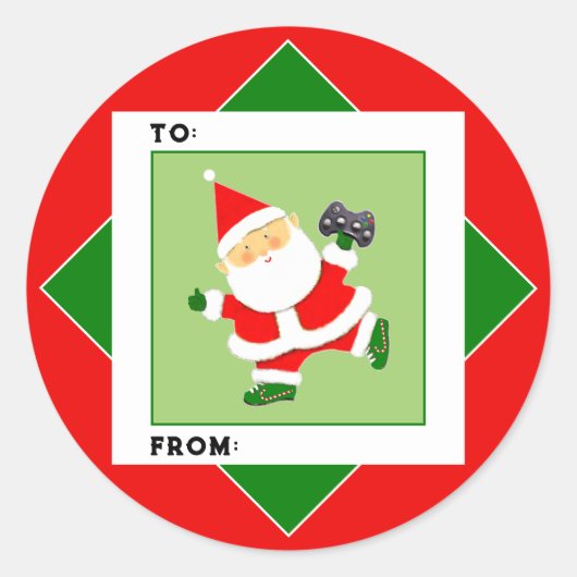 Video Gamer-kerstfeestdag cadeautjes Labels (Voorkant)