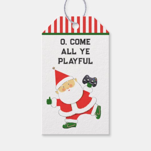Video Gamer-kerstfeestdag cadeautjes Labels Cadeaulabel (Voorkant)