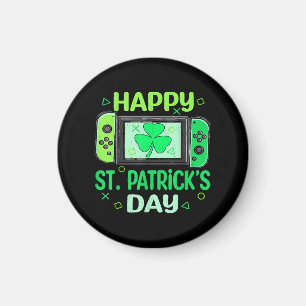 Video Gamer Klavertje Happy St. Patrick's Day Magneet