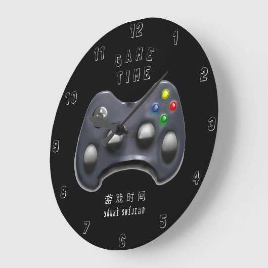 Video Gamer Large Clock Grote Klok (Hoek)