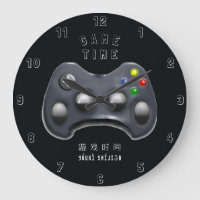 Video Gamer Large Clock