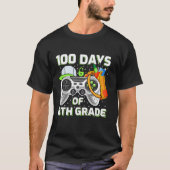 Video Gamer Leerlingen Leraren 100 dagen School 8 T-shirt (Voorkant)