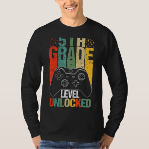 Video gamer op 5e niveau zonder vergrendeling naar t-shirt