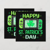 Video Gamer Shamrock Happy St Patricks Day (Voorkant / Achterkant)