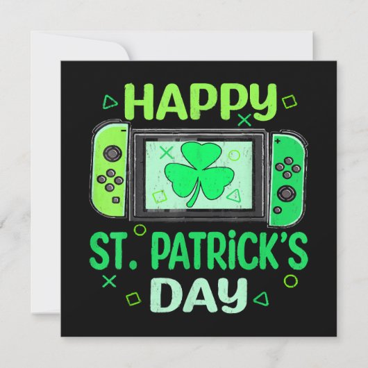 Video Gamer Shamrock Happy St Patricks Day (Voorkant)
