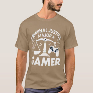 Video Gamer Strafrecht Major Gaming Grappig St T-shirt