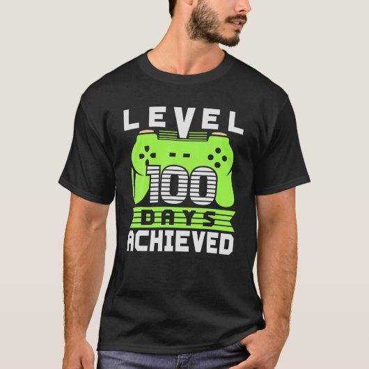 Video gamer-student 100 dagen leraar 100 dagen t-shirt (Voorkant)