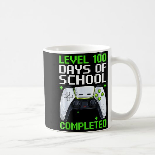 Video Gamer Student 100th Day Teacher 100 Days Of  Koffiemok (Rechts)