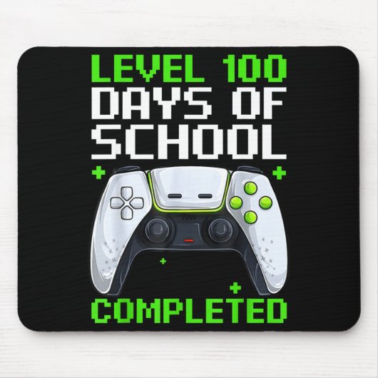 Video Gamer Student 100th Day Teacher 100 Days Of  Muismat (Voorkant)