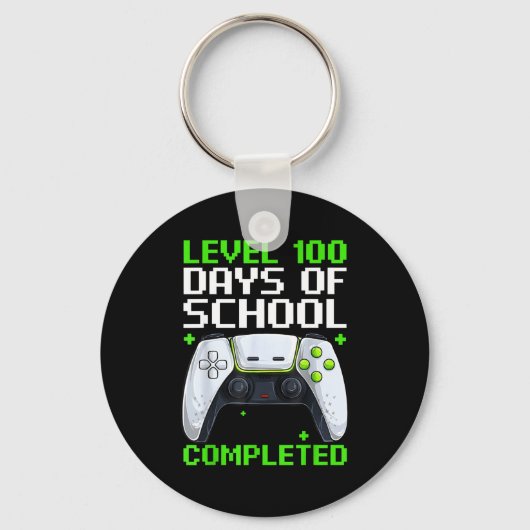 Video Gamer Student 100th Day Teacher 100 Days Of Sleutelhanger (Voorkant)