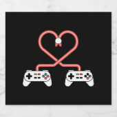 Video gamer-Valentijnsdag met controllers Bier Etiket (Enkel label)