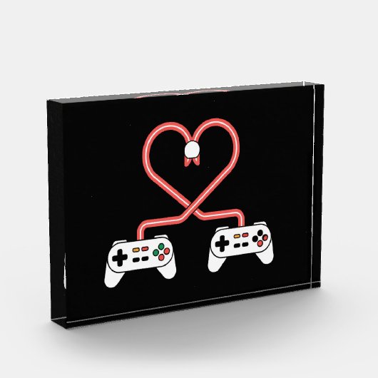 Video gamer-Valentijnsdag met controllers Fotoblokken (Links)