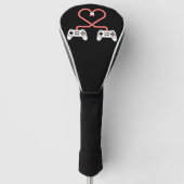 Video gamer-Valentijnsdag met controllers Golfheadcover (Voorkant)