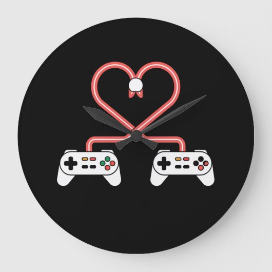 Video gamer-Valentijnsdag met controllers Grote Klok (Voorkant)